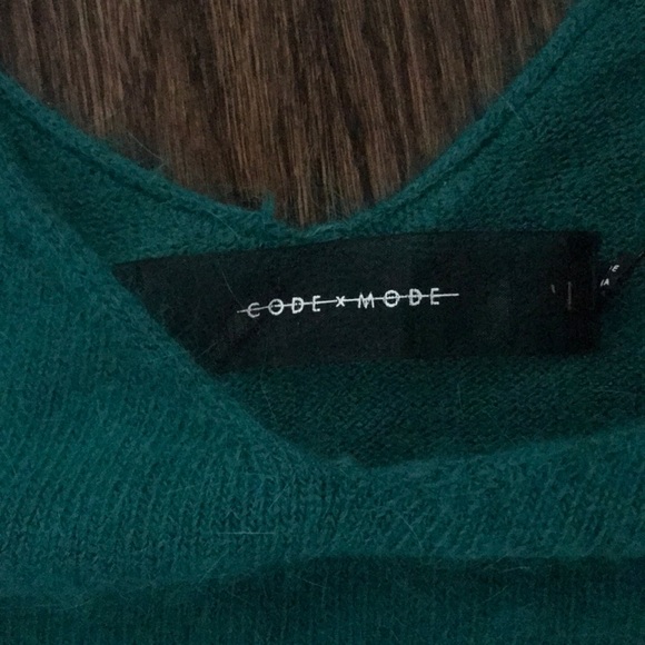 Angora blend turquoise crop - Picture 2 of 4